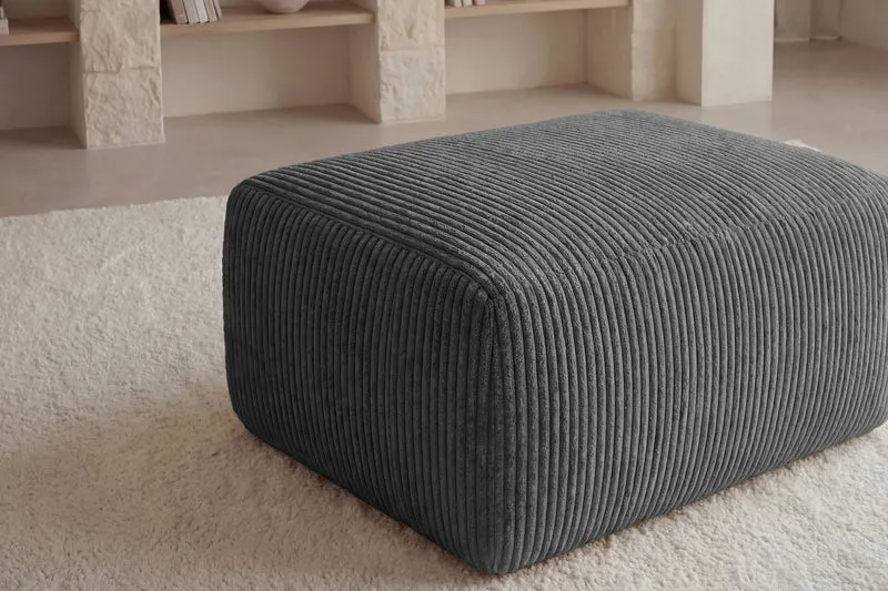 OLYMPE POUF - Petit velours côtelé