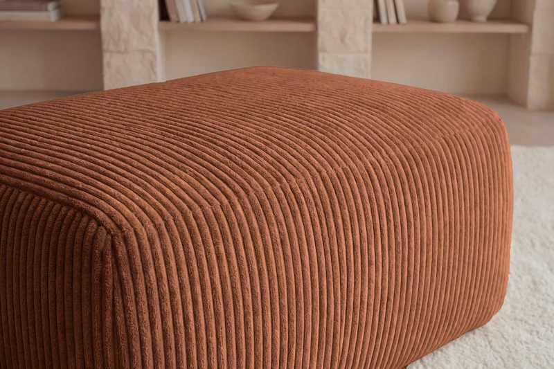OLYMPE POUF - Petit velours côtelé