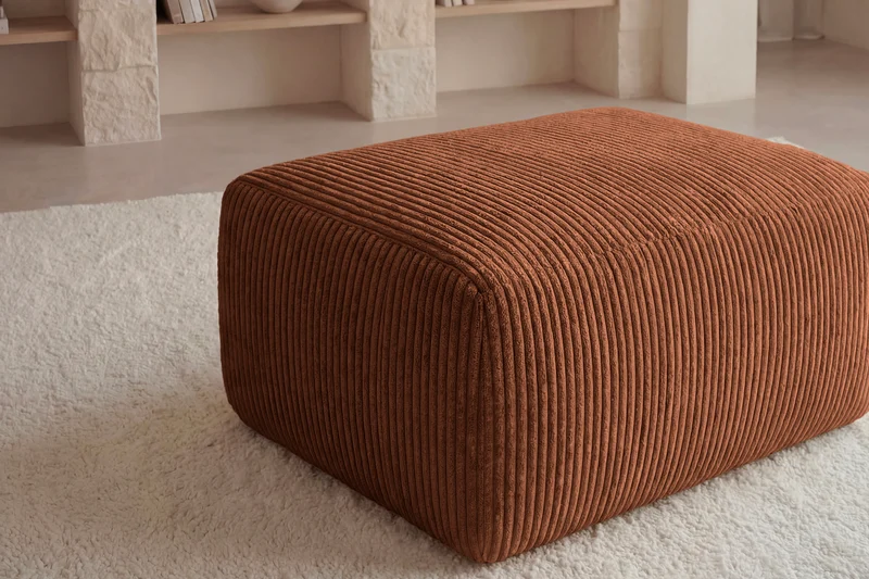 OLYMPE POUF - Petit velours côtelé
