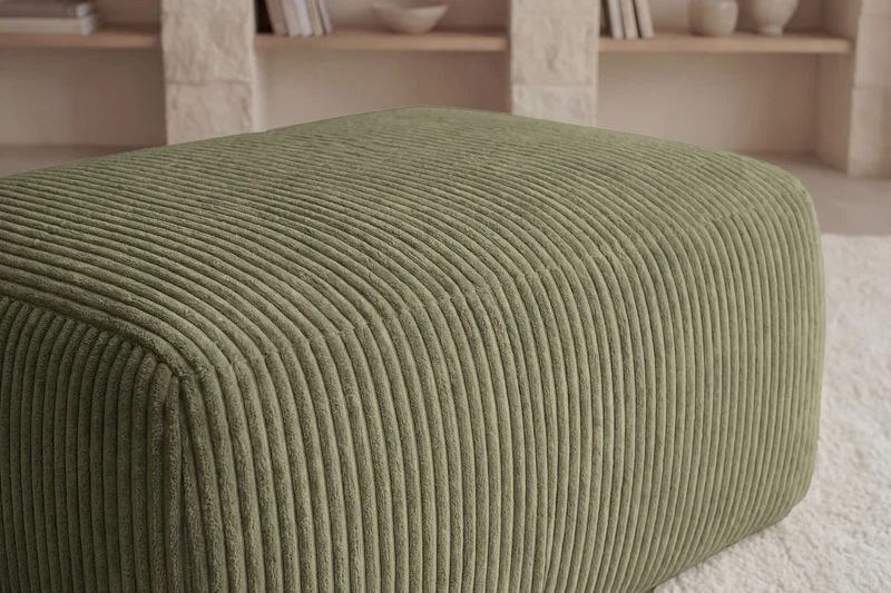 OLYMPE POUF - Petit velours côtelé