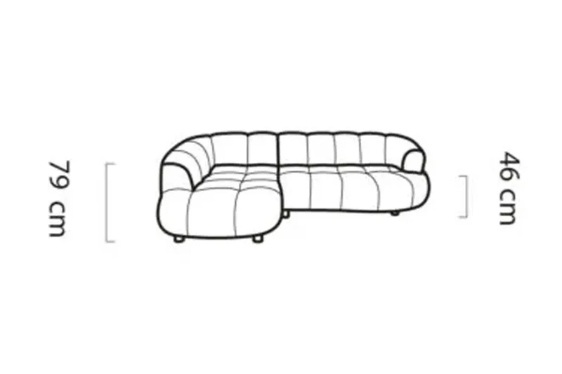 Canapé d'Angle Convertible Électrique SAVONA L - 271 x 205 cm