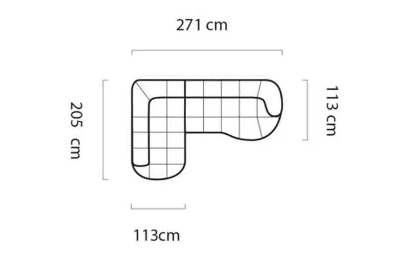 Canapé d'Angle Convertible Électrique SAVONA L - 271 x 205 cm