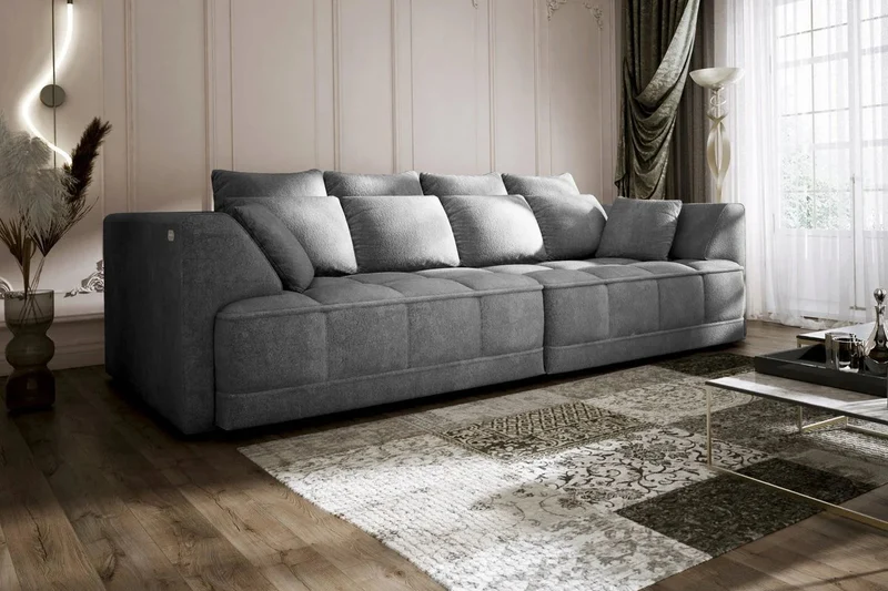 Canapé Droit Convertible Électrique LIVORNO BIG SOFA - 302 x 136 cm