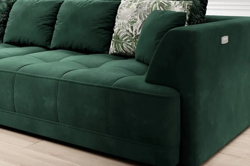 Canapé Droit Convertible Électrique LIVORNO BIG SOFA - 302 x 136 cm