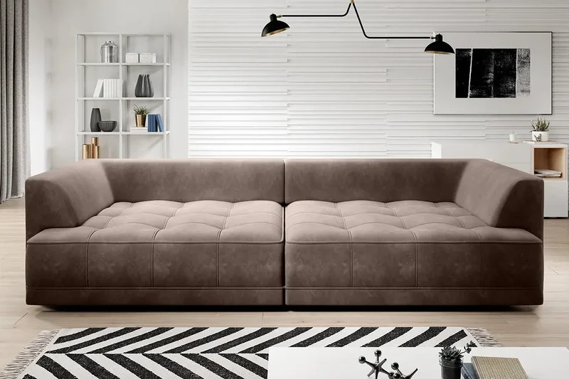 Canapé Droit Convertible Électrique LIVORNO BIG SOFA - 302 x 136 cm
