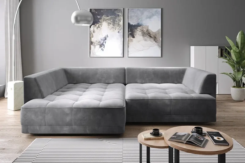 Canapé d'angle Convertible Électrique LIVORNO S - 286 x 207 cm