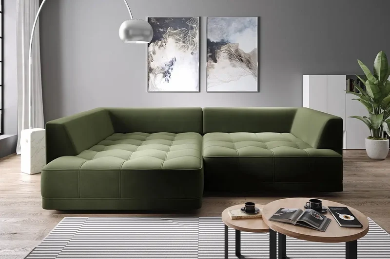Canapé d'angle Convertible Électrique LIVORNO S - 286 x 207 cm