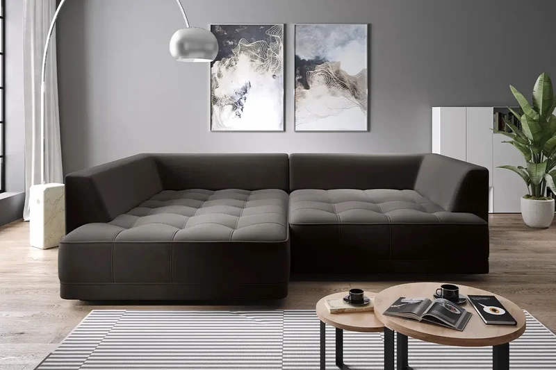 Canapé d'angle Convertible Électrique LIVORNO S - 286 x 207 cm