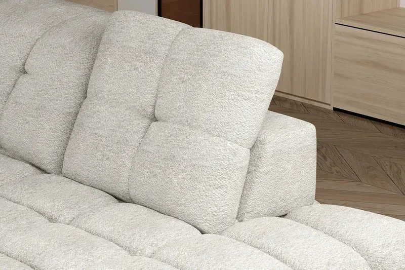 Canapé d'angle Convertible Électrique avec Coffre de Rangement VOLTERRA L - 302 x 217 cm