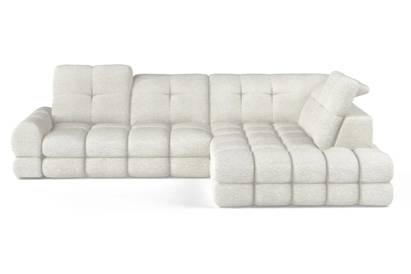 Canapé d'angle Convertible Électrique avec Coffre de Rangement VOLTERRA L - 302 x 217 cm