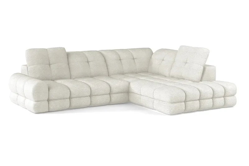 Canapé d'angle Convertible Électrique avec Coffre de Rangement VOLTERRA L - 302 x 217 cm