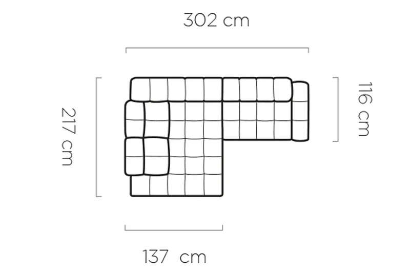 Canapé d'angle Convertible Électrique avec Coffre de Rangement VOLTERRA L - 302 x 217 cm