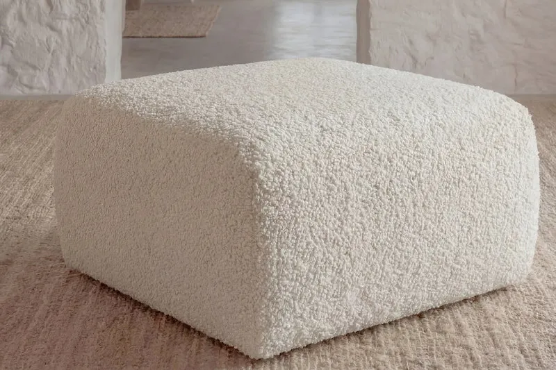 ELIO POUF - Tissu bouclette
