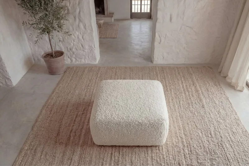 ELIO POUF - Tissu bouclette