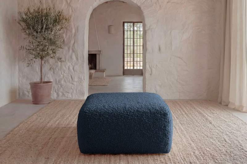 ELIO POUF - Tissu bouclette
