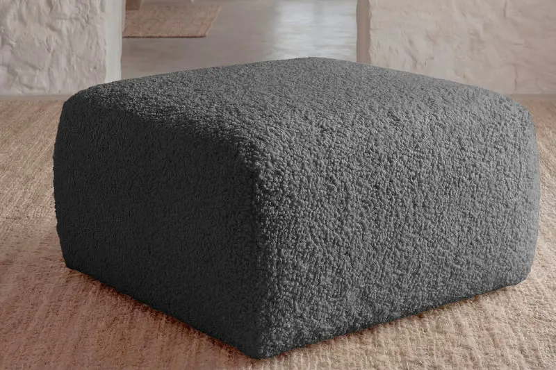 ELIO POUF - Tissu bouclette