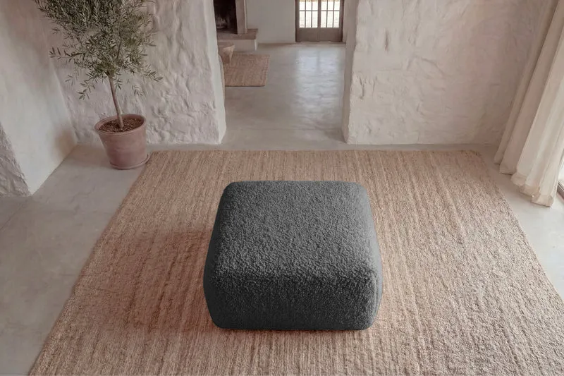 ELIO POUF - Tissu bouclette