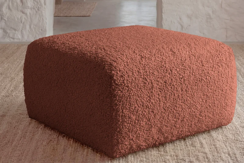 ELIO POUF - Tissu bouclette