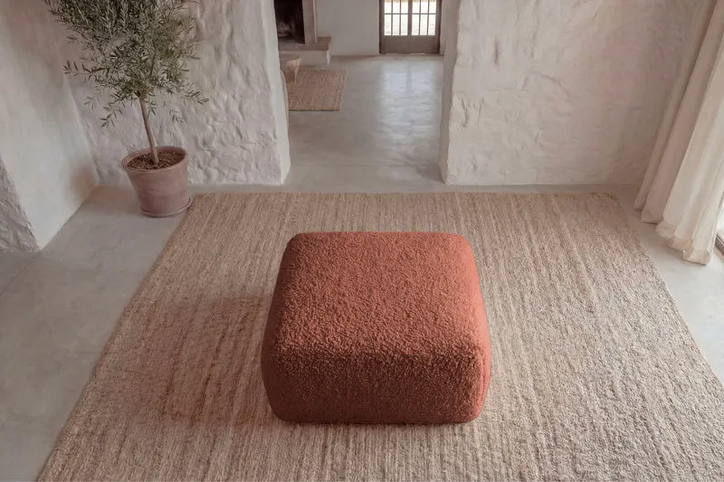 ELIO POUF - Tissu bouclette