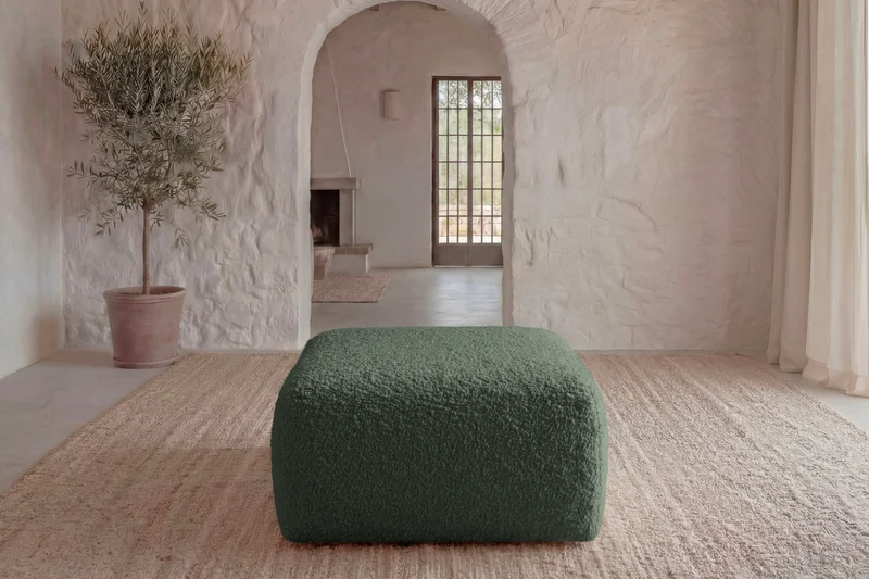 ELIO POUF - Tissu bouclette