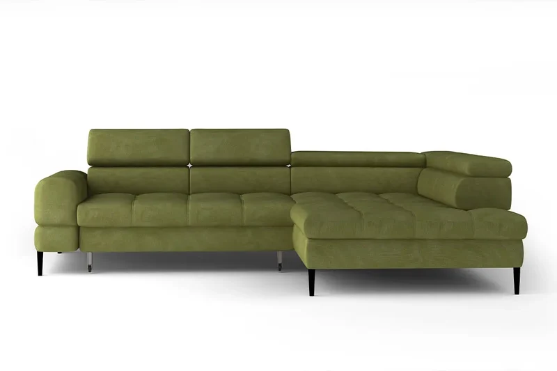 Canapé d'angle Convertible avec coffre de rangement BERGAMO L - 285 x 218 cm