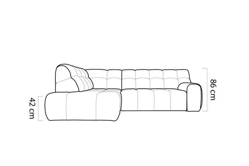 Canapé d'angle convertible électrique NIMBUS L - 267 x 207 cm