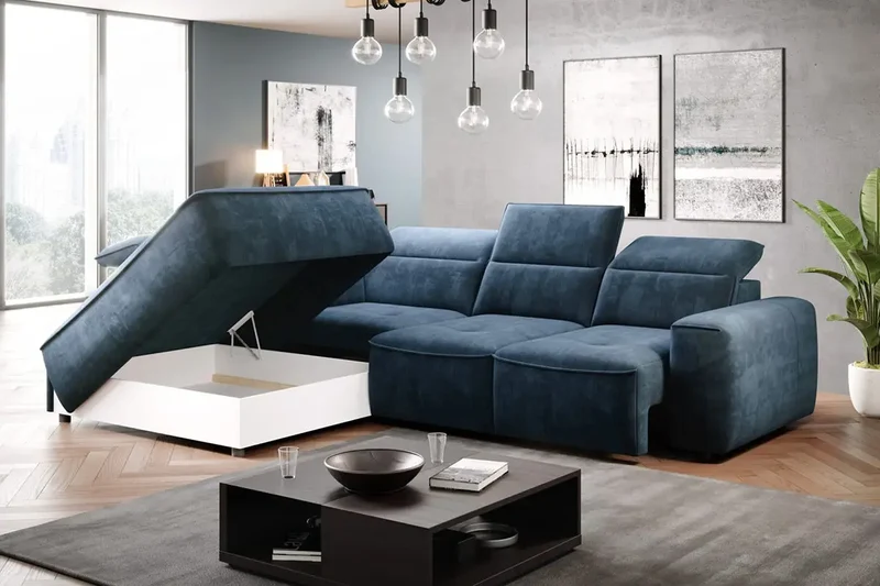 Canapé d'angle Convertible Électrique MAGELLAN L - 296 x 227 cm