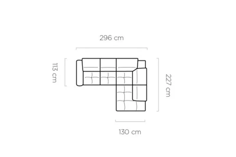 Canapé d'angle Convertible Électrique MAGELLAN L - 296 x 227 cm