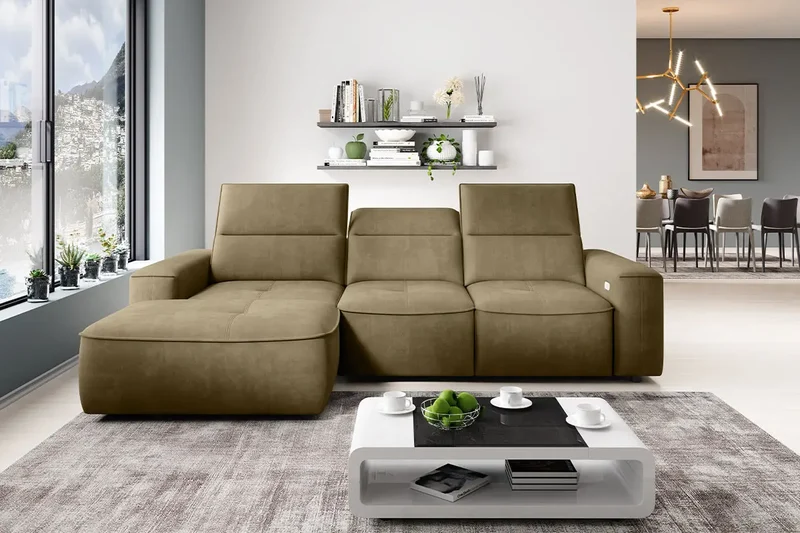 Canapé d'angle Convertible Électrique MAGELLAN S - 275 X 182 cm