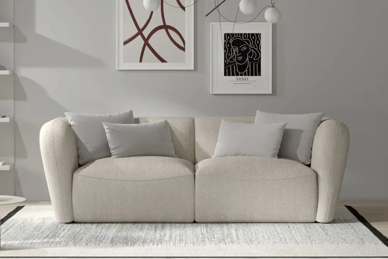 Canapé droit BELLINI 2 personnes - 214 x 105 cm