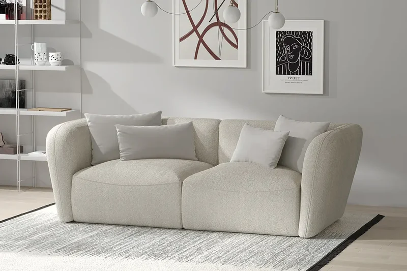 Canapé droit BELLINI 2 personnes - 214 x 105 cm