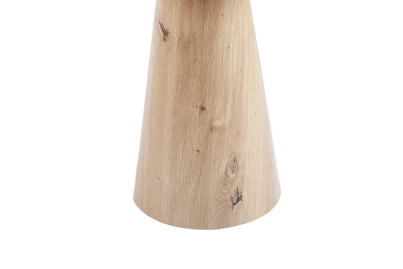 Table Basse Ronde Effet Chêne Vieilli LUKA - 45 cm