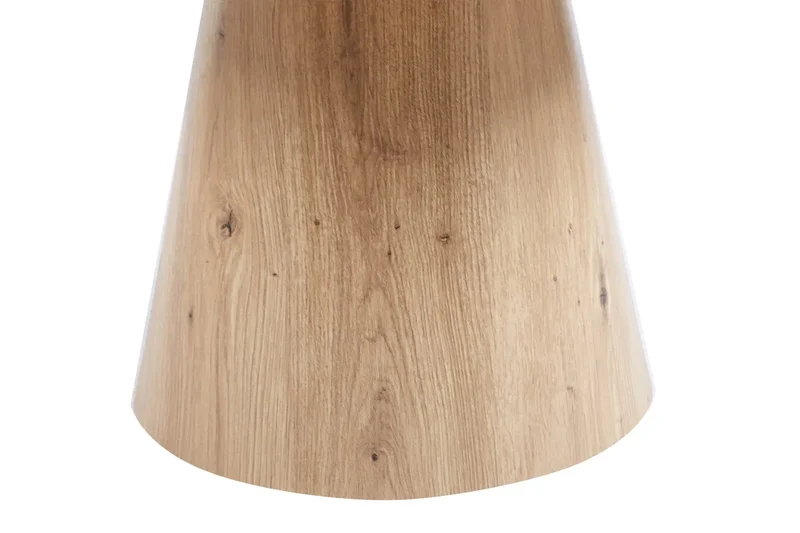 Table Basse Ronde Effet Chêne Vieilli LUKA - 80 cm
