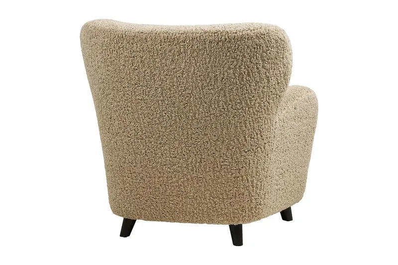Fauteuil avec accoudoirs en Tissu Marron LUNARO - 86 x 84 cm