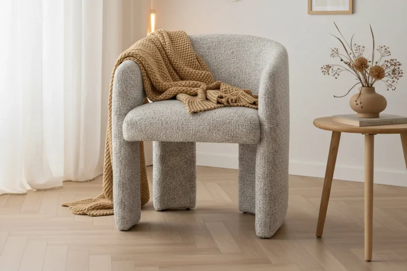 Fauteuil avec accoudoirs en Tissu Chiné MONROE - 58 x 55 cm