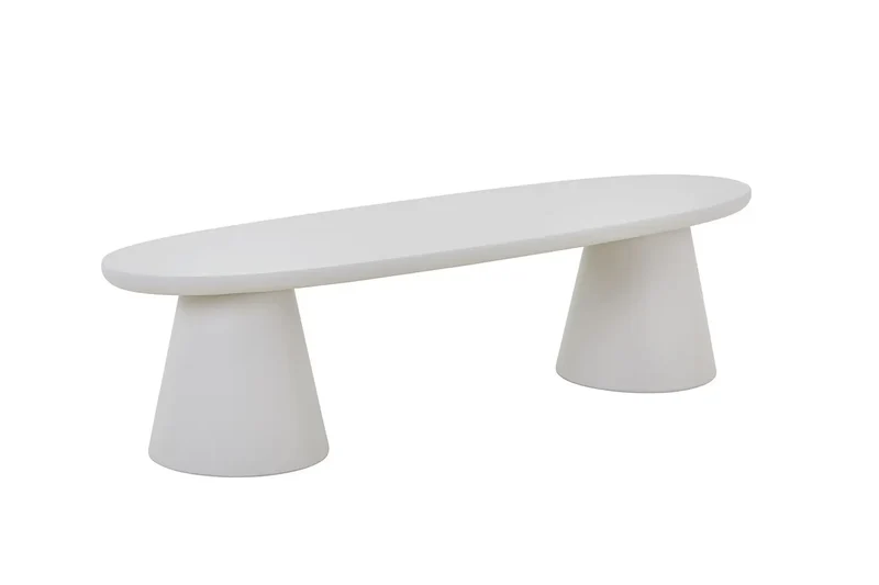 Meuble TV Effet Ciment Ecru TAVINA pour votre salon - 160 cm