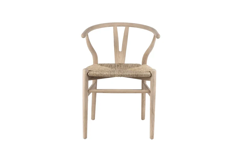 Chaise en Bois d'Orme avec l'Assise Tissé en Jonc de Mer BARTY - 55 x 52.5cm