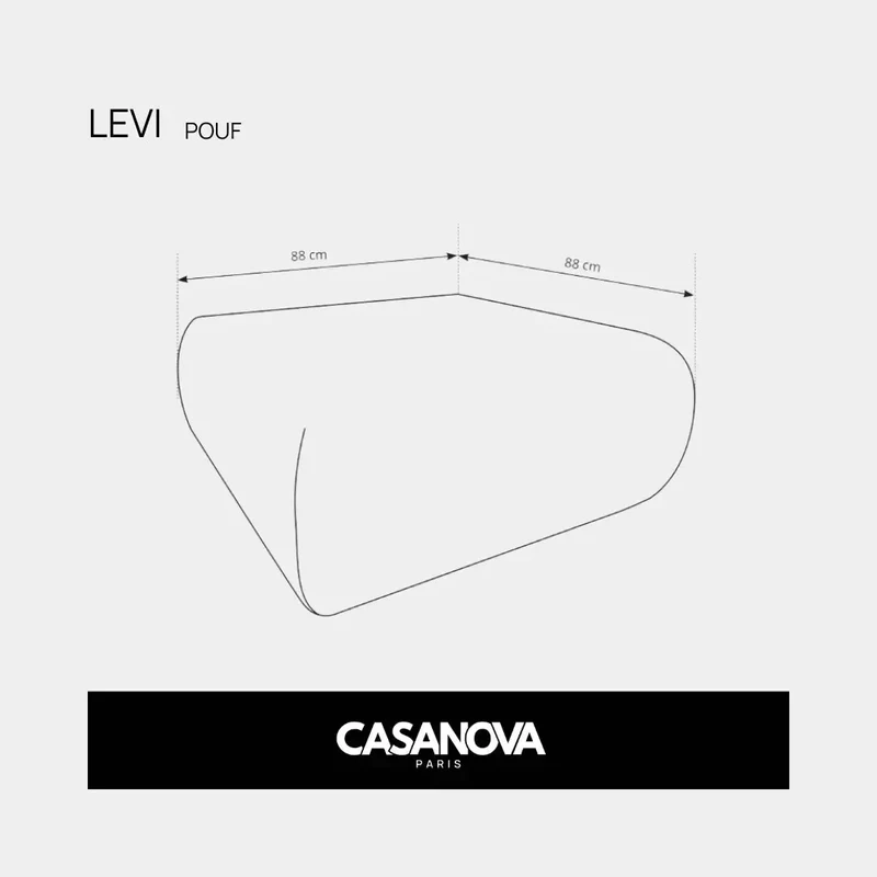 LEVI POUF - Tissu lisse