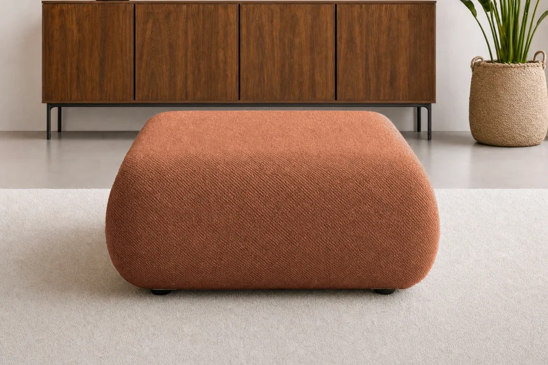 LEVI POUF - Tissu lisse
