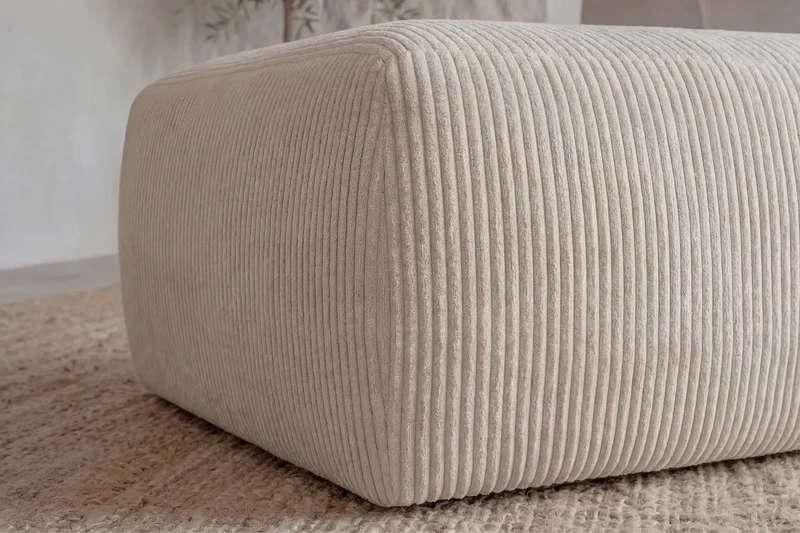 ELIO POUF - Petit velours côtelé