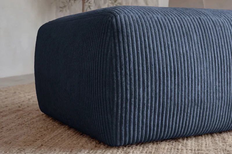 ELIO POUF - Petit velours côtelé