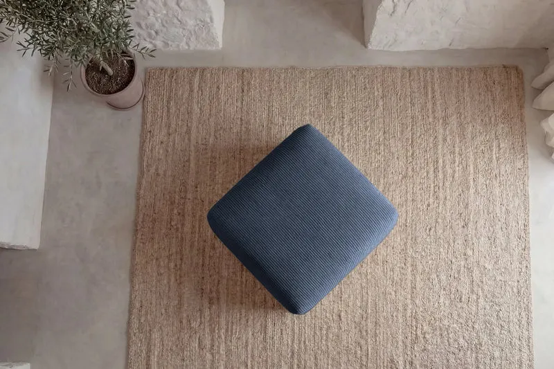 ELIO POUF - Petit velours côtelé