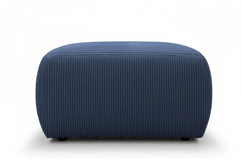 ELIO POUF - Petit velours côtelé