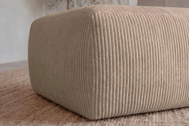 ELIO POUF - Petit velours côtelé
