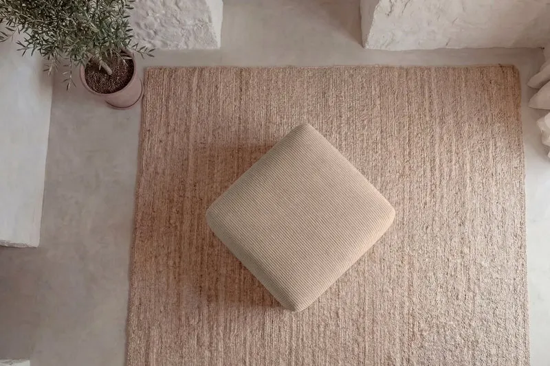 ELIO POUF - Petit velours côtelé
