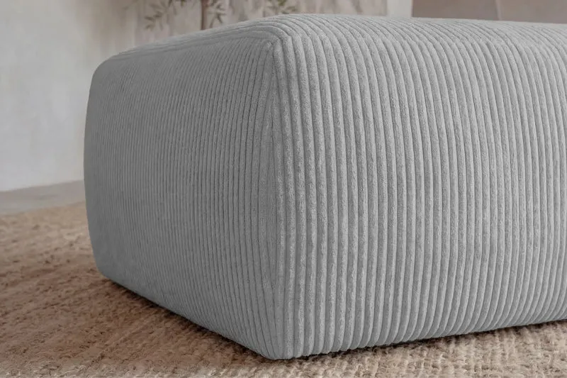 ELIO POUF - Petit velours côtelé