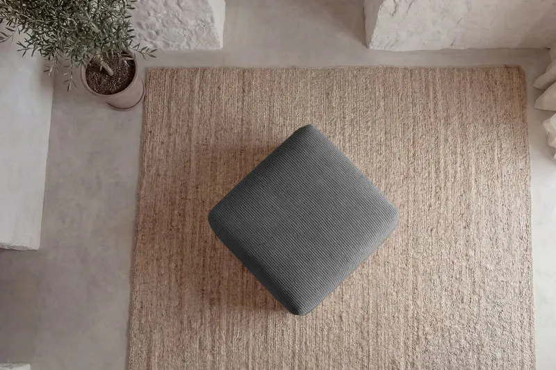 ELIO POUF - Petit velours côtelé