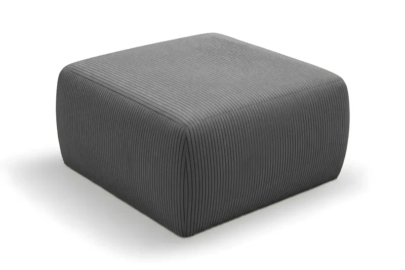 ELIO POUF - Petit velours côtelé