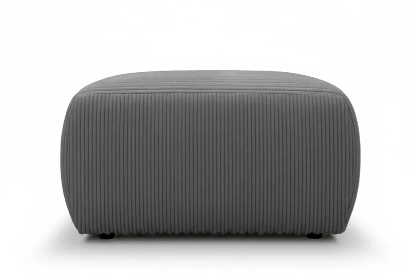 ELIO POUF - Petit velours côtelé