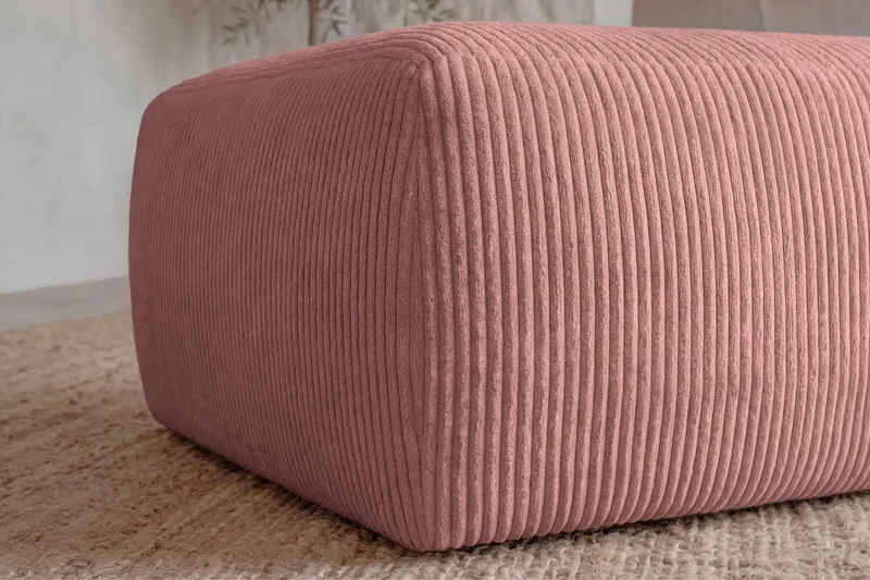 ELIO POUF - Petit velours côtelé